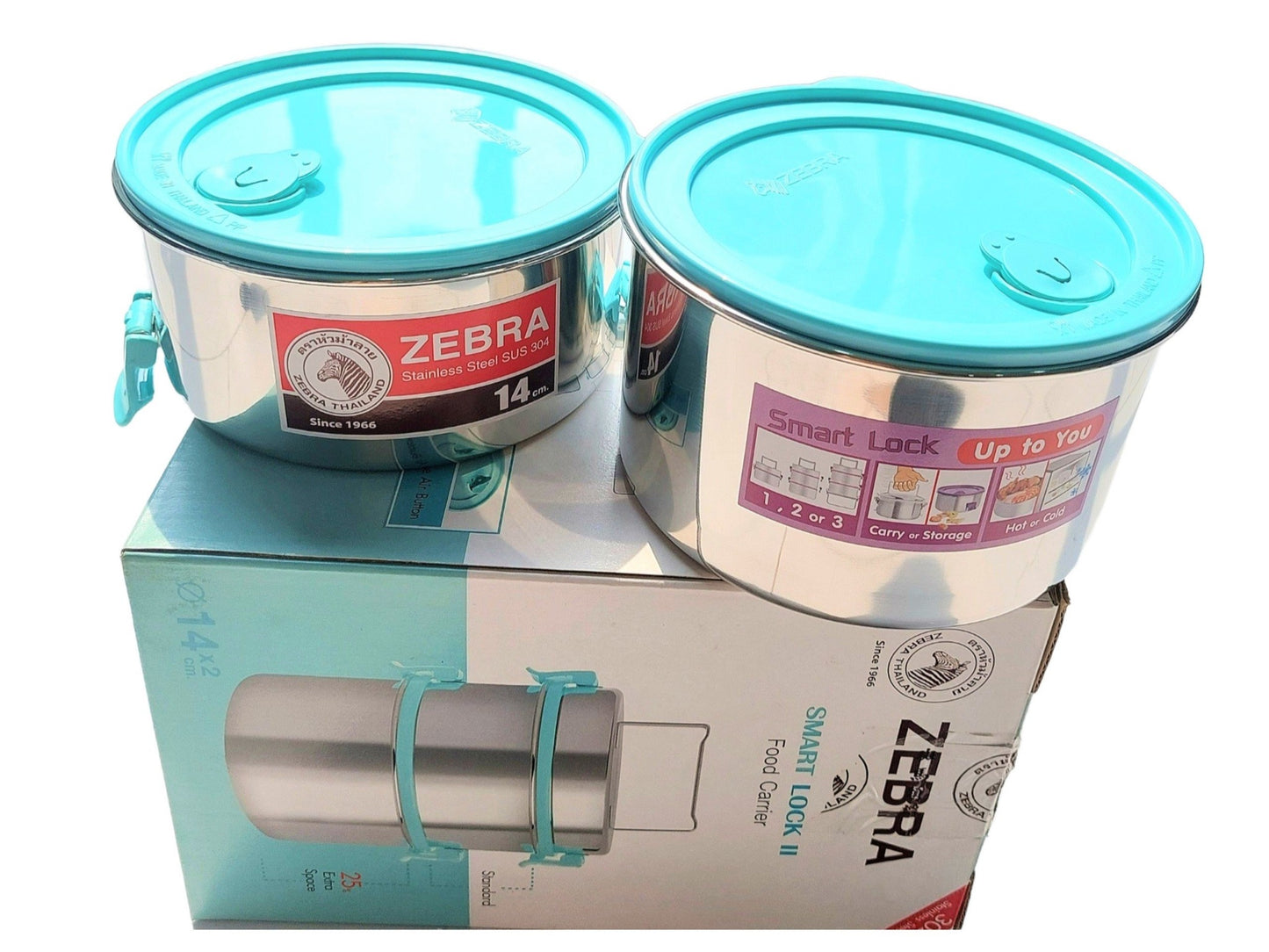 CAMEN ZEBRA THÁI LAN 14CM X 2 NGĂN X 2 NẮP 14CM - ZEBRA THÁI LAN 🇹🇭🇹🇭🇹🇭