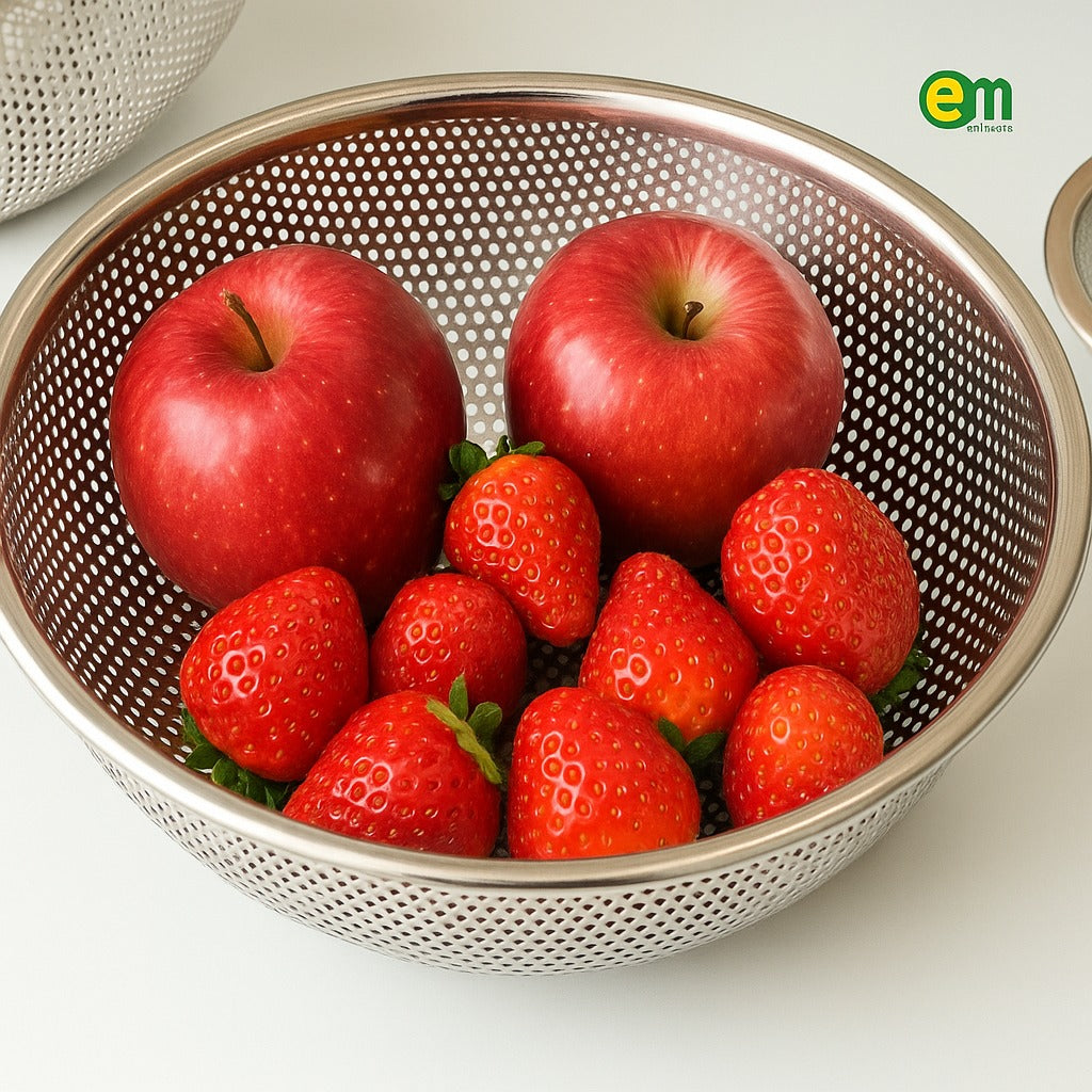 RỔ RÁ INOX 304 NGUYÊN CHẤT - TEM VÀNG DONAPRO - chuẩn xuất Đức