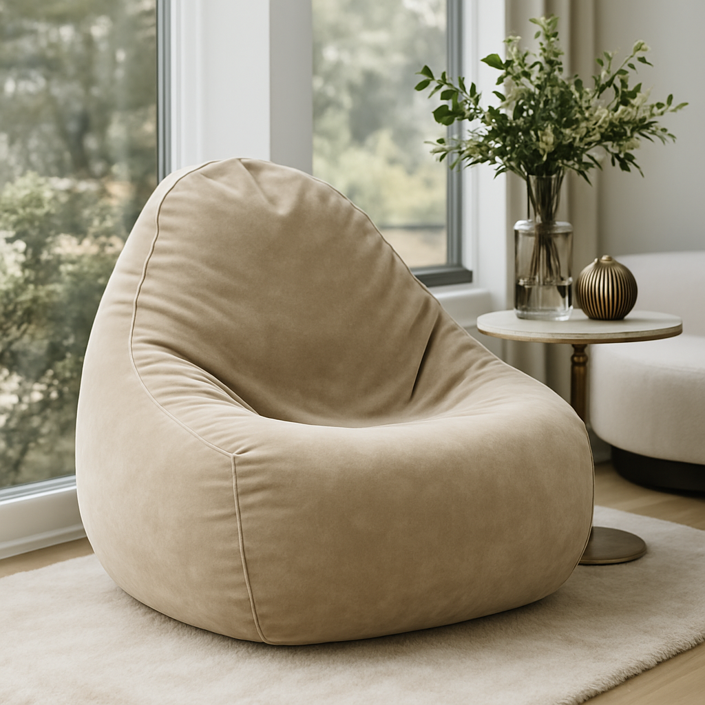 Ghế lười hạt xốp dáng giọt nước size L