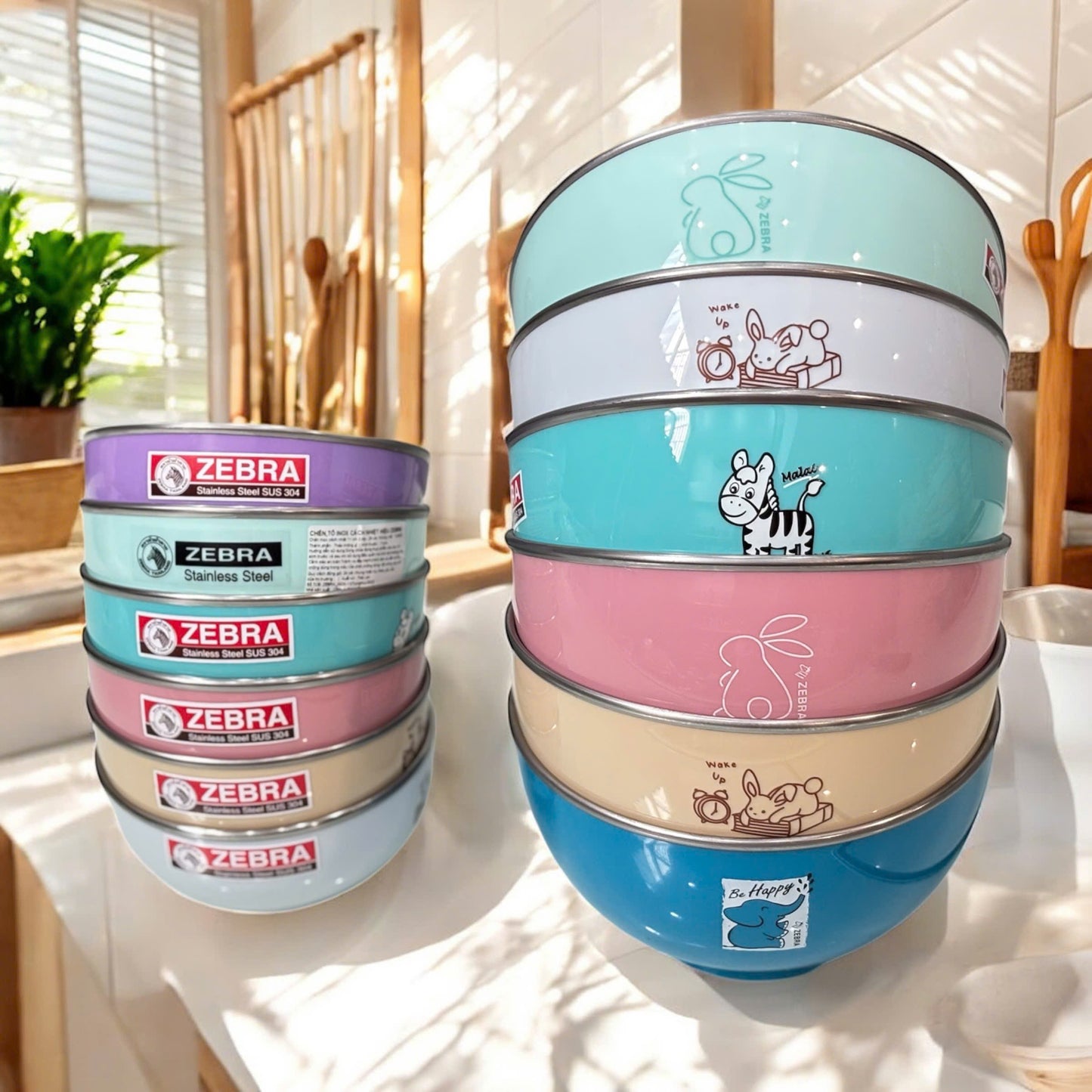 Chén inox và tô nhỡ cách nhiệt 02 lớp Zebra - ltx