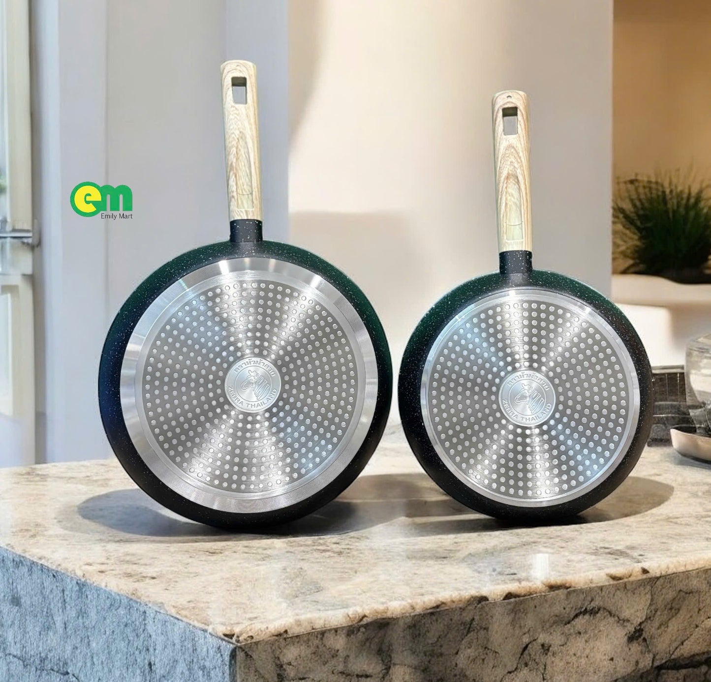 CHẢO CHỐNG DÍNH SÂU LÒNG ZEBRA - CÓ NẮP KÍNH