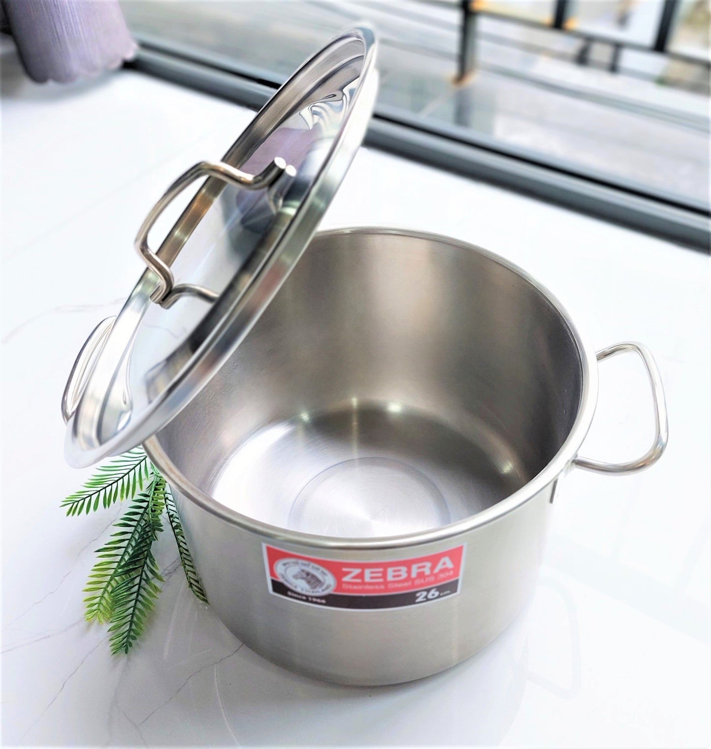 Nồi luộc gà Zebra dáng thấp 26 cm - 1 đáy - 9.5 lít