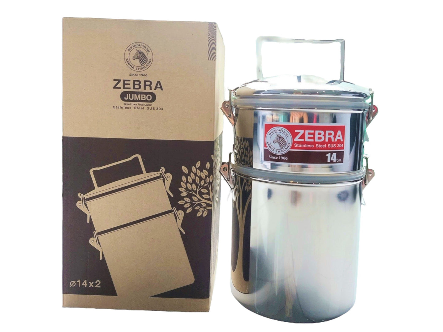 CAMEN JUMBO CHỐNG TRÀN 14cm X 2 NGĂN - ZEBRA THÁI LAN 🇹🇭🇹🇭🇹🇭