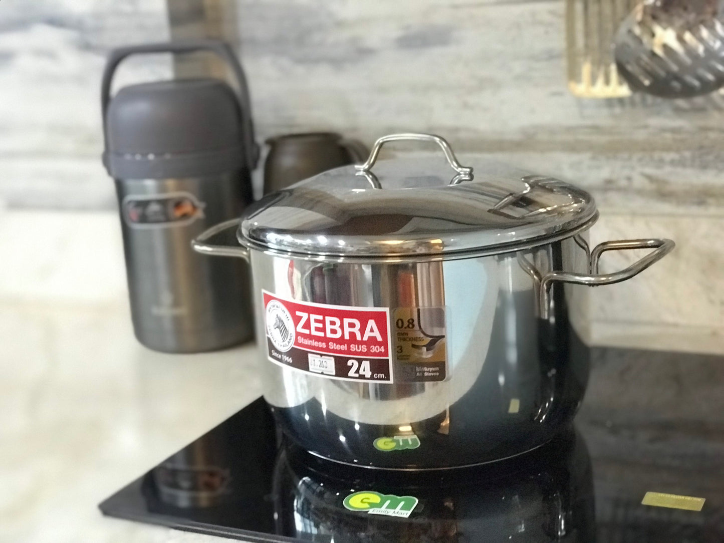 Nồi inox 3 đáy Zebra nắp bầu Extreme Infinity