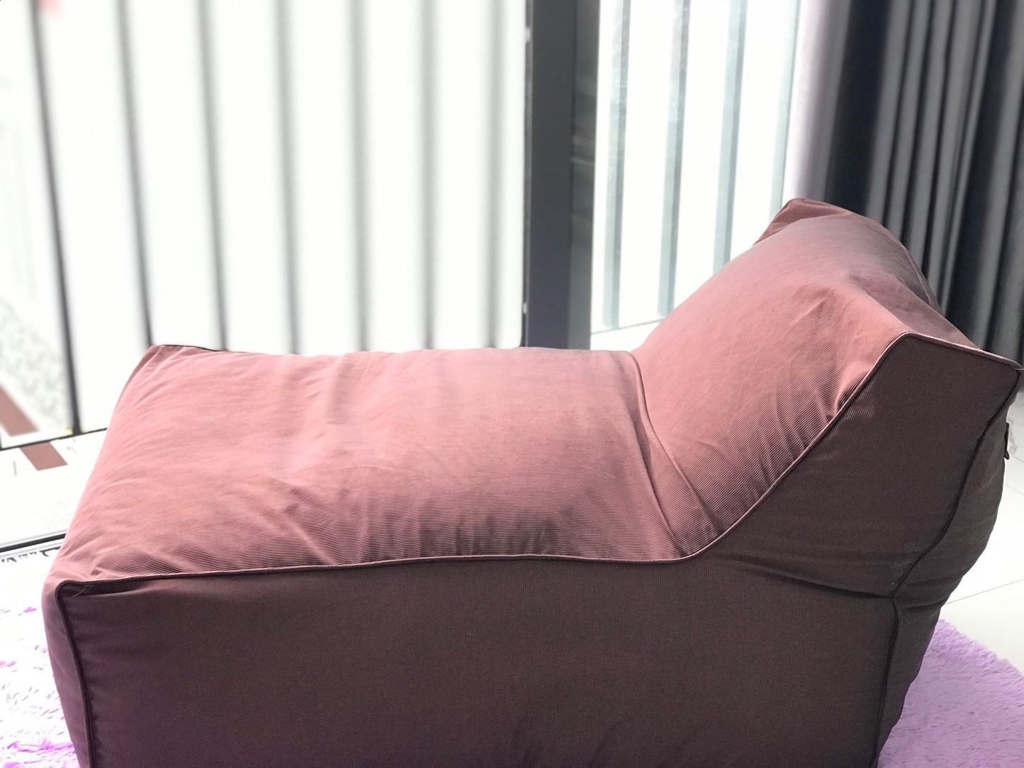 Ghế lười hạt xốp dáng sofa vuông hoặc sofa dài