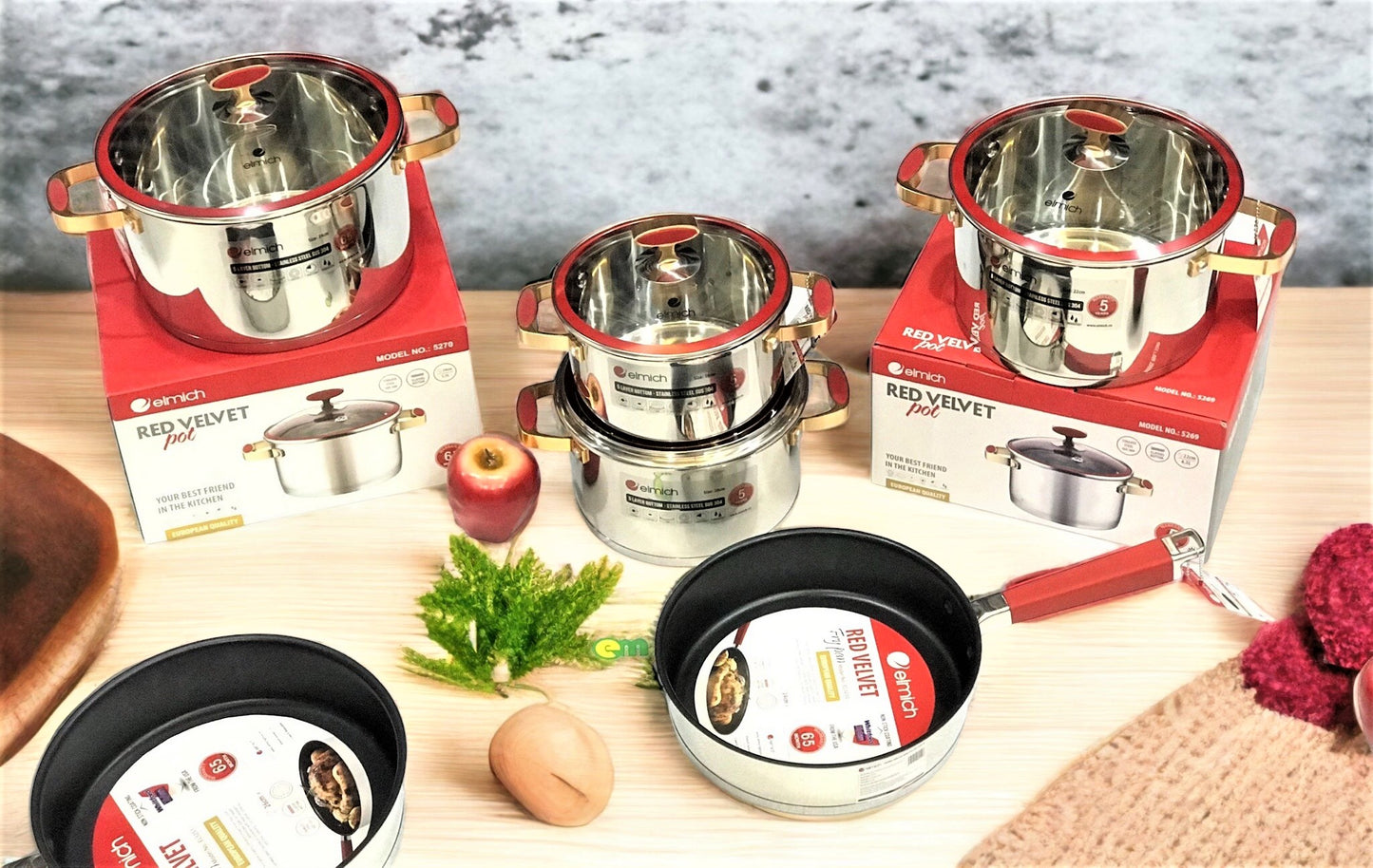 Nồi inox cao cấp Red Velvet siêu đẹp
