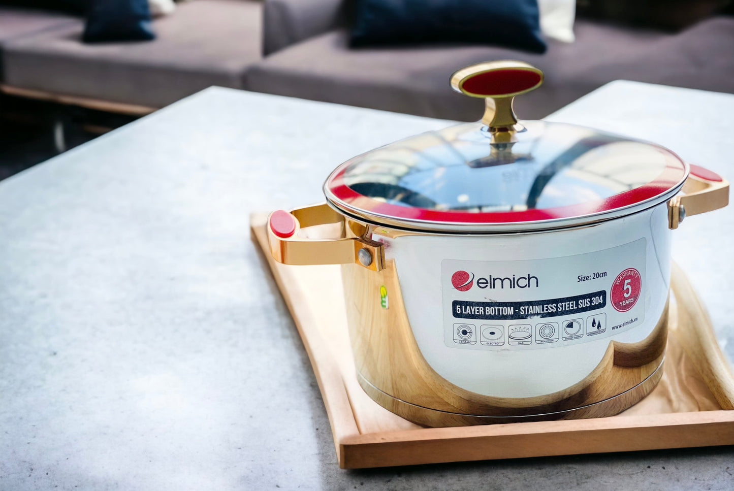 Nồi inox cao cấp Red Velvet siêu đẹp