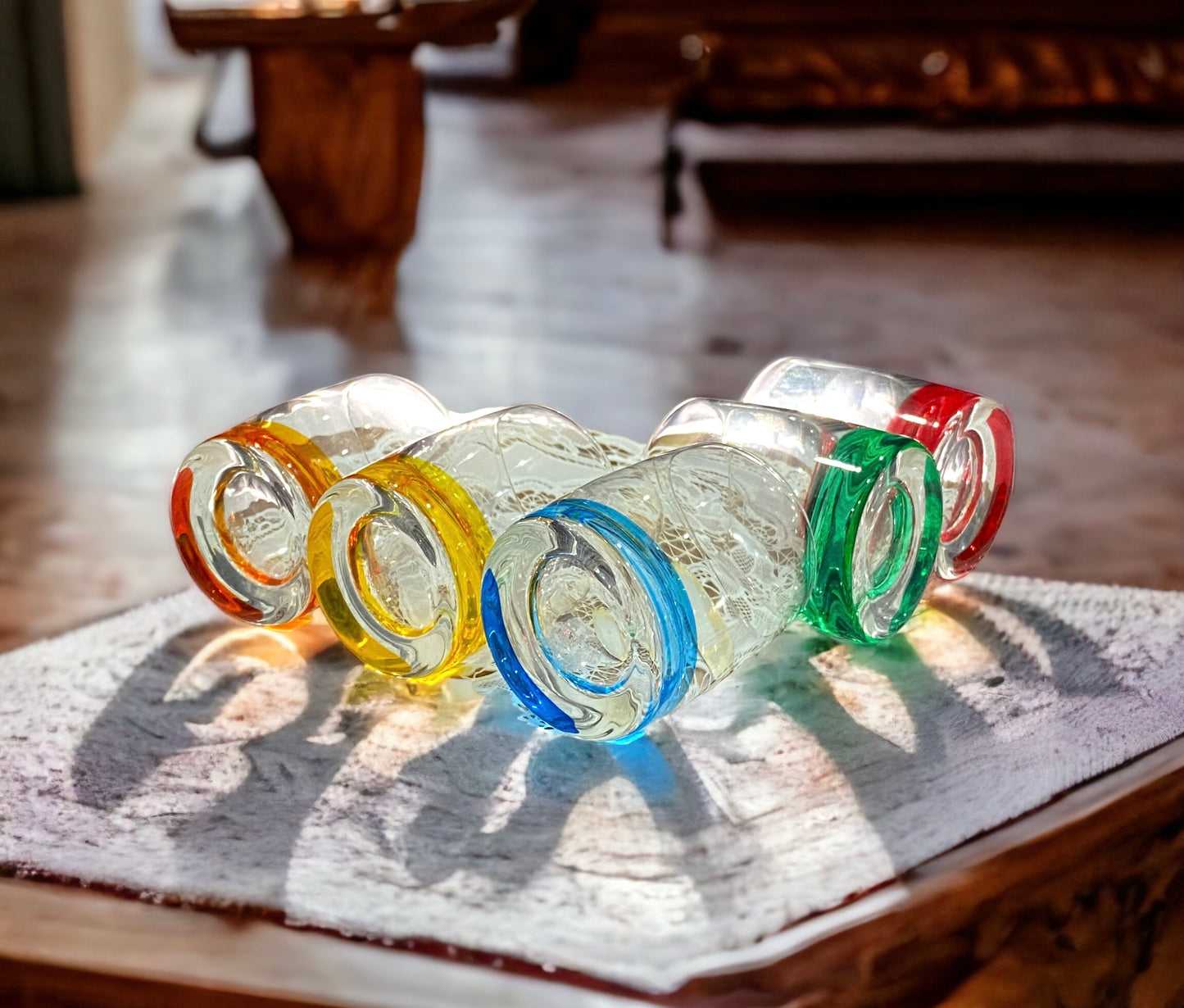 Decor - Bộ 5 ly pha lê đủ màu sắc