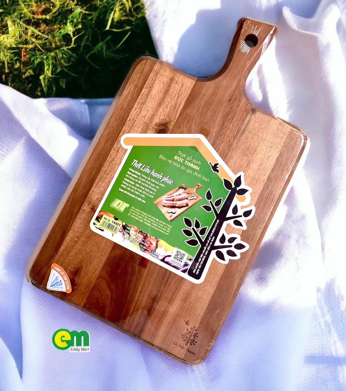 Thớt decor tay cầm - Thớt thái gỗ tràm Đức Thành - ltx