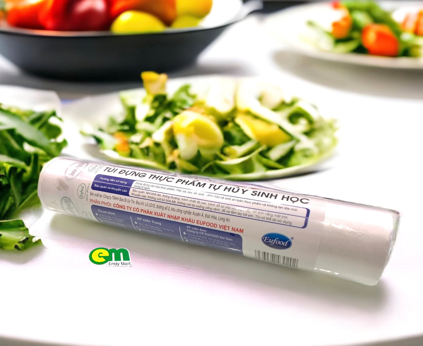 Túi nylon đựng thực phẩm tự hủy sinh học EUFOOD