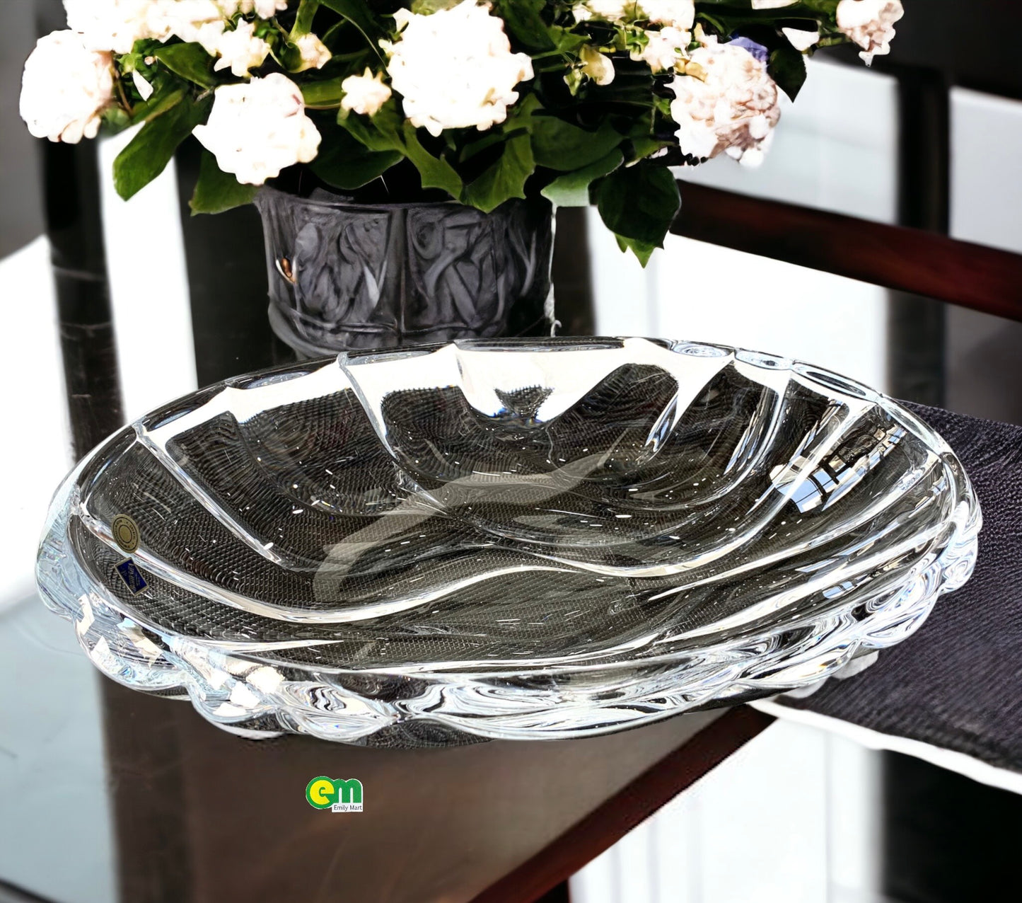 Dĩa pha lê chiếc thuyền cao cấp - Decor