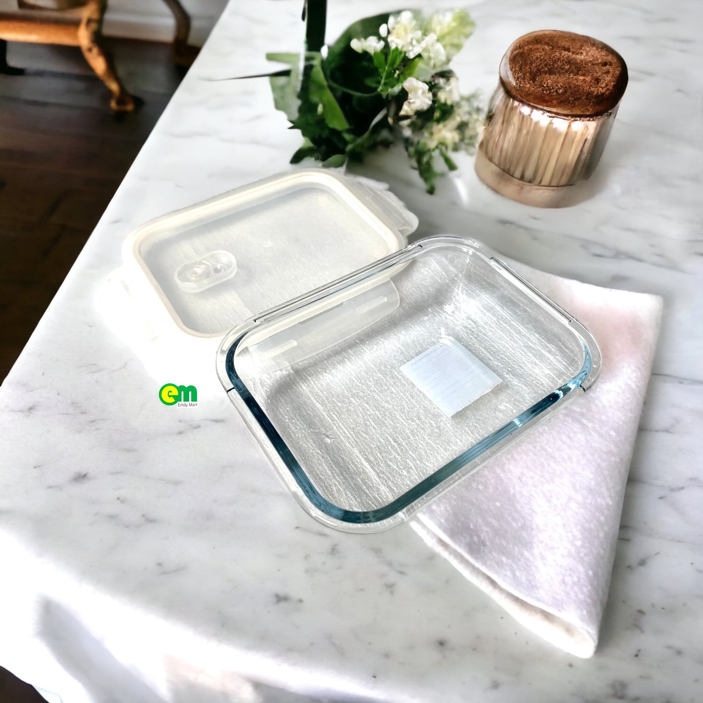 Hộp thủy tinh khóa chặt 1 lít - Nhật Bản - ltx