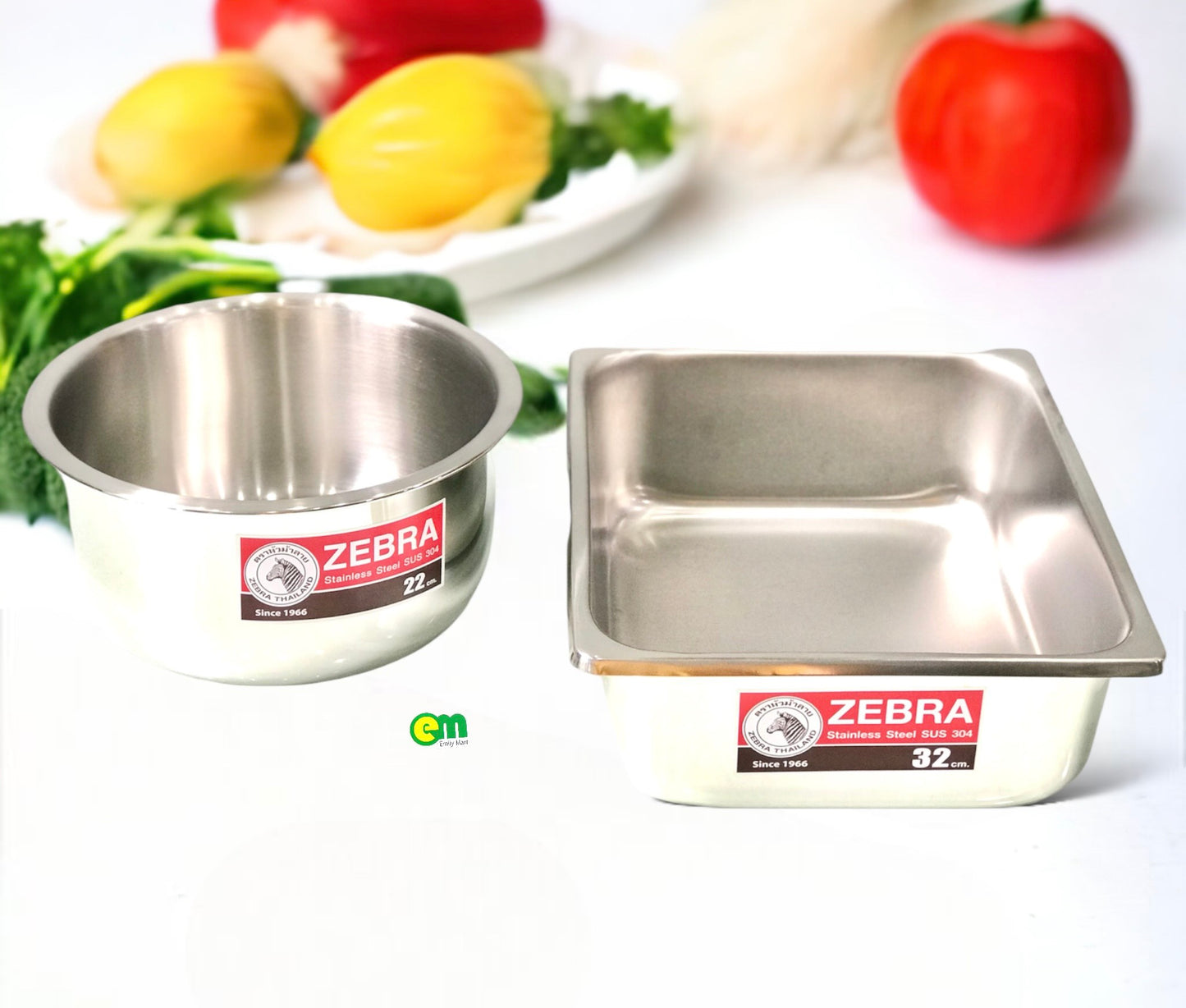 Khay inox chữ nhật Zebra Thái Lan - decor - ltx