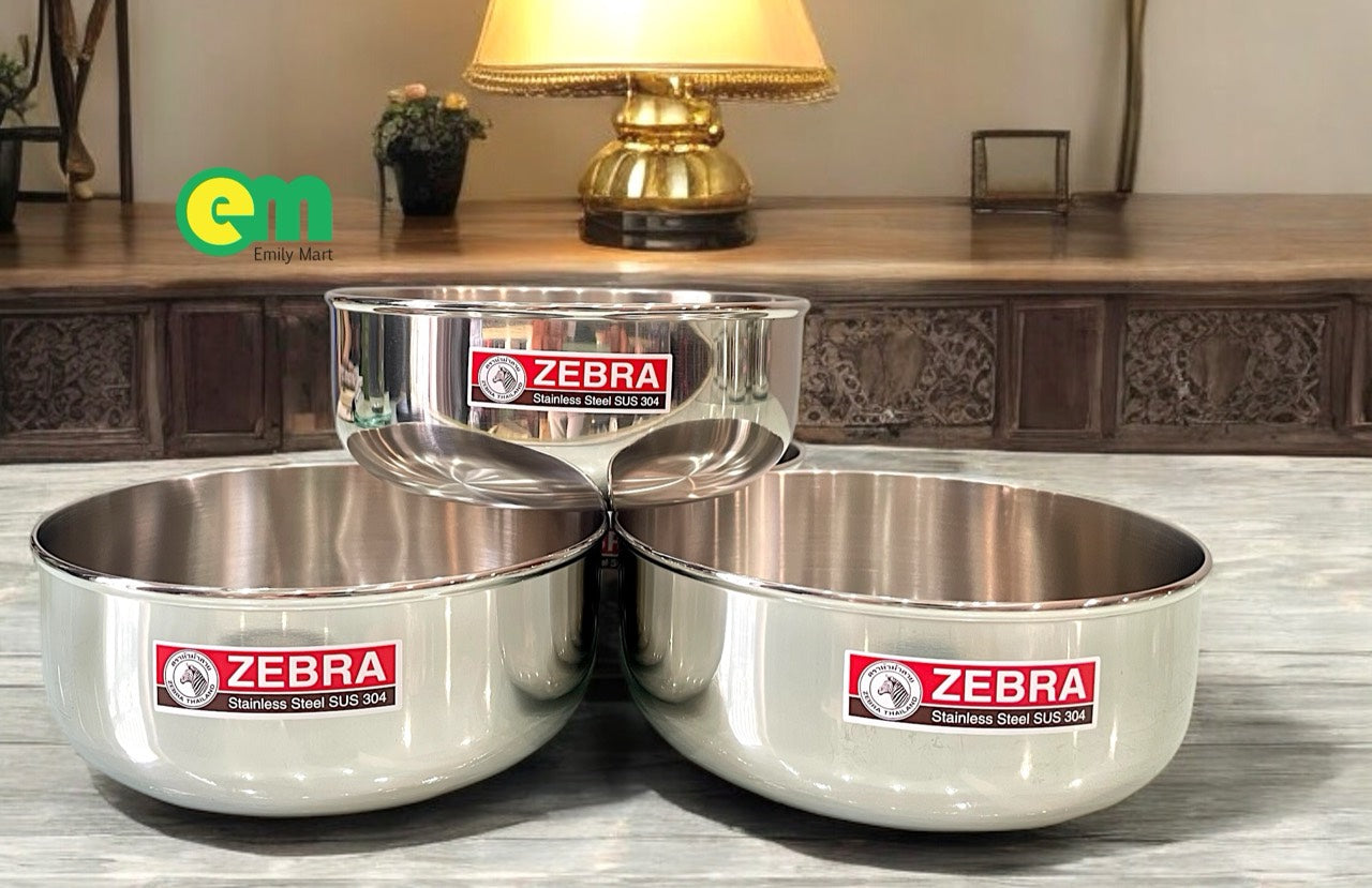 TÔ CHÉN INOX NGUYÊN KHỐI ZEBRA THÁI LAN