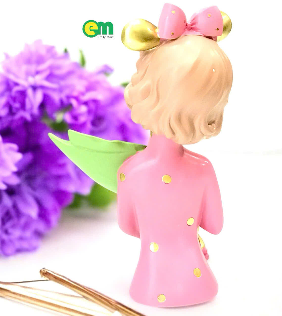 a. Tượng cô gái ôm hoa - decor - ltx