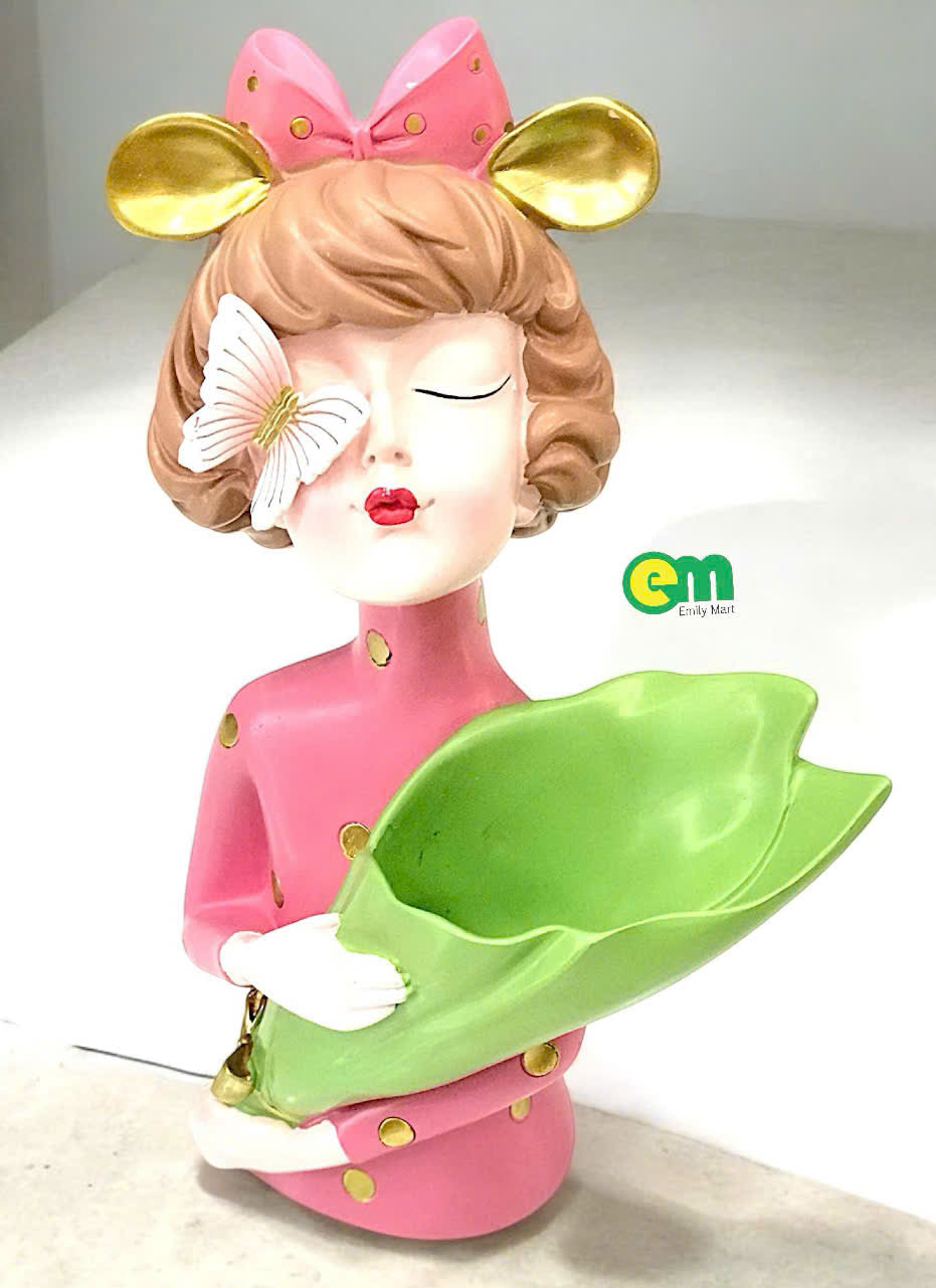a. Tượng cô gái ôm hoa - decor - ltx