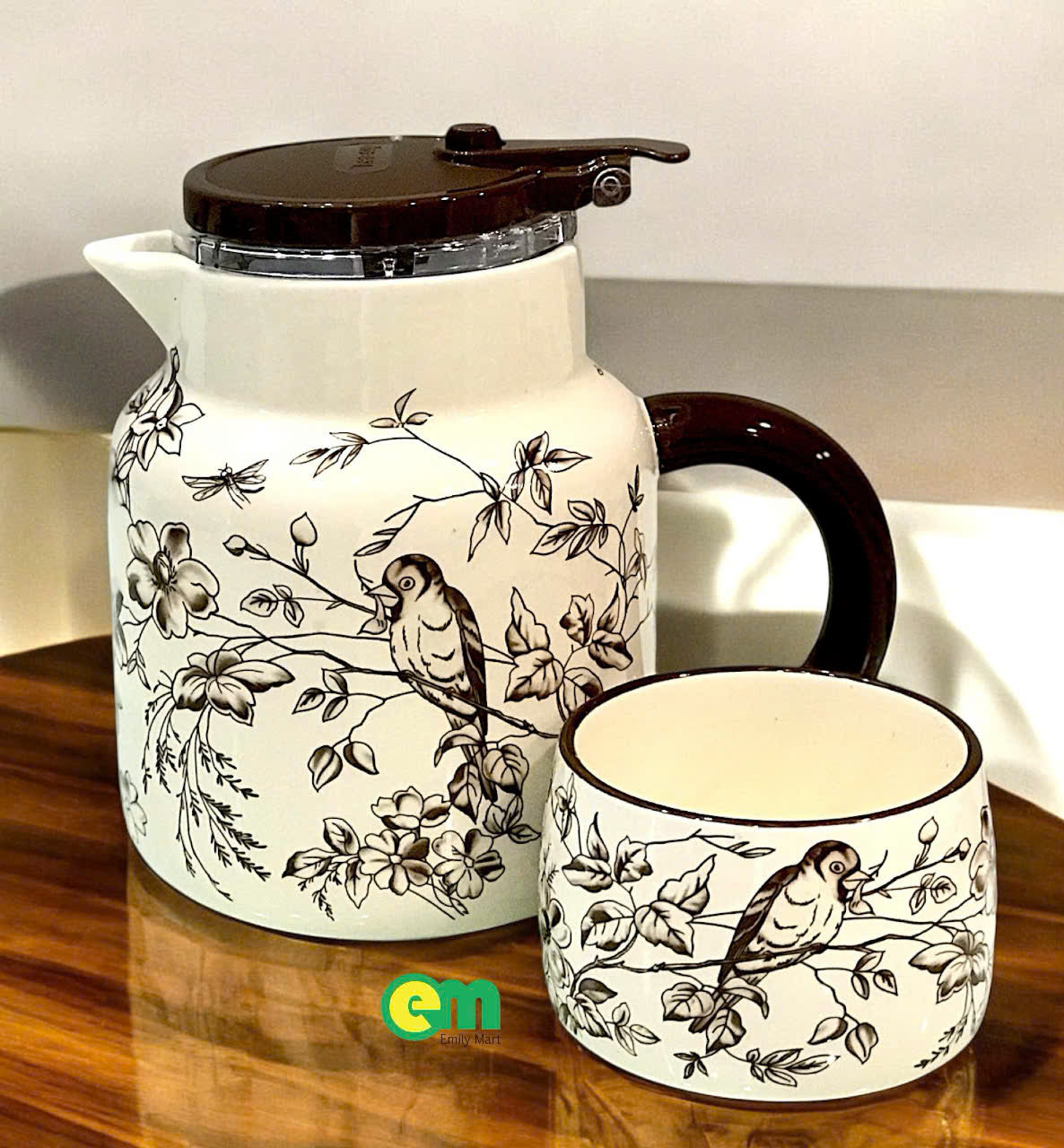 Bộ ấm trà hoa sang trọng - decor