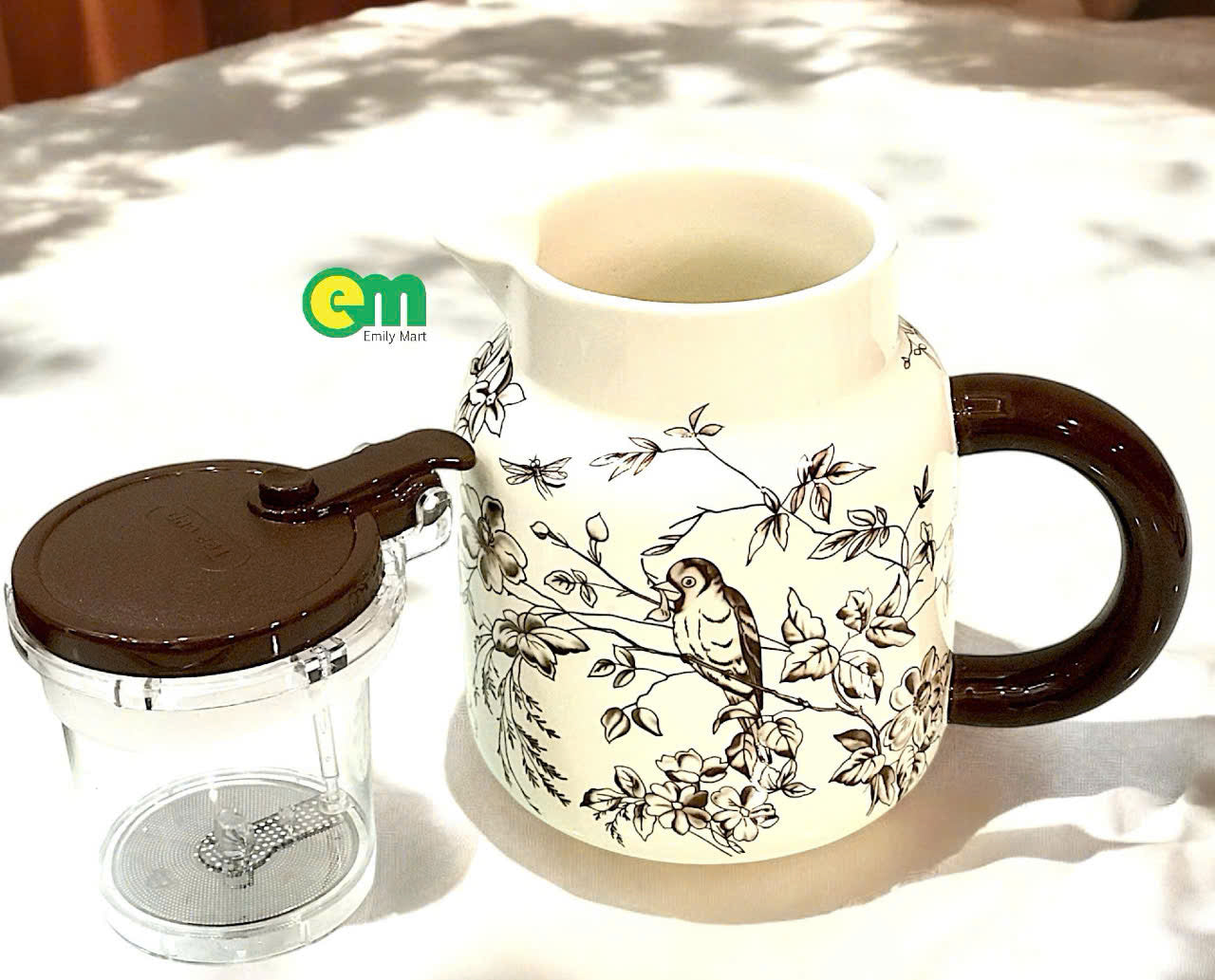 Bộ ấm trà hoa sang trọng - decor