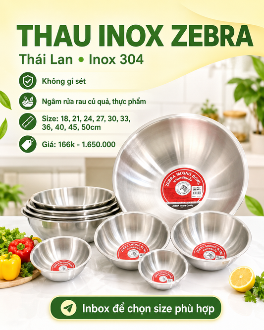 THAU INOX ZEBRA THÁI LAN