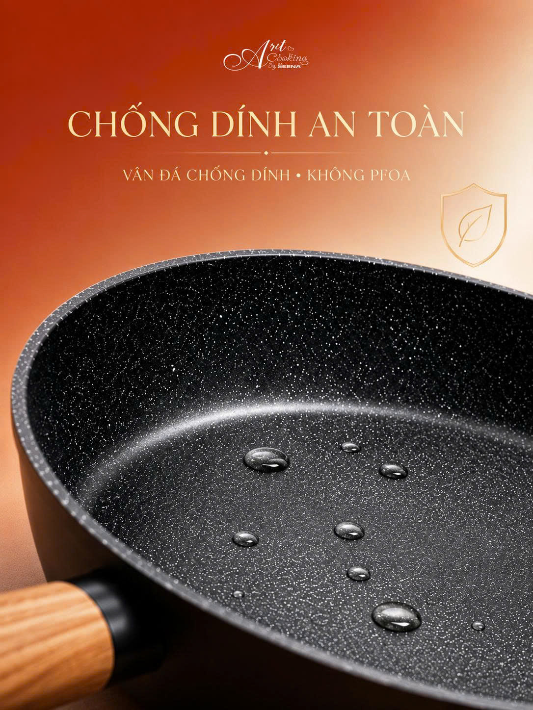 Chảo chống dính sâu lồng Zebra, có nắp kính