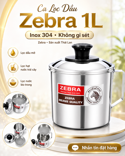 Ca lọc dầu inox 304 - Zebra Thailand
