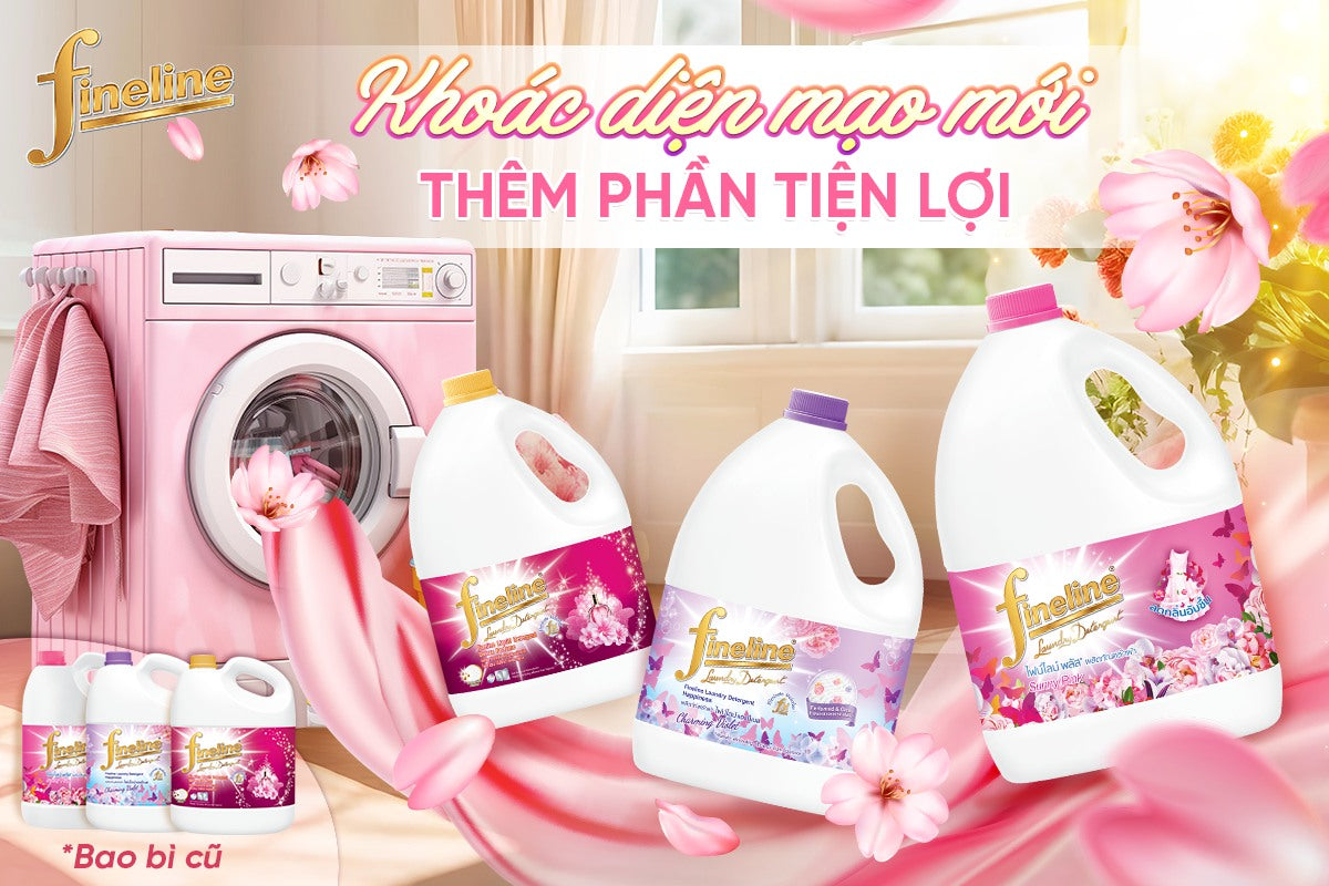 Dung dịch giặt quần áo Fineline Thái Lan / can 3 lít