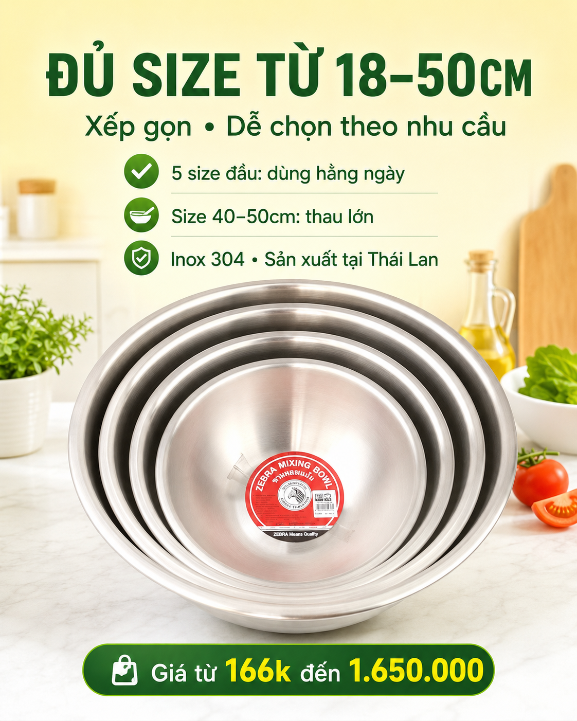 THAU INOX ZEBRA THÁI LAN