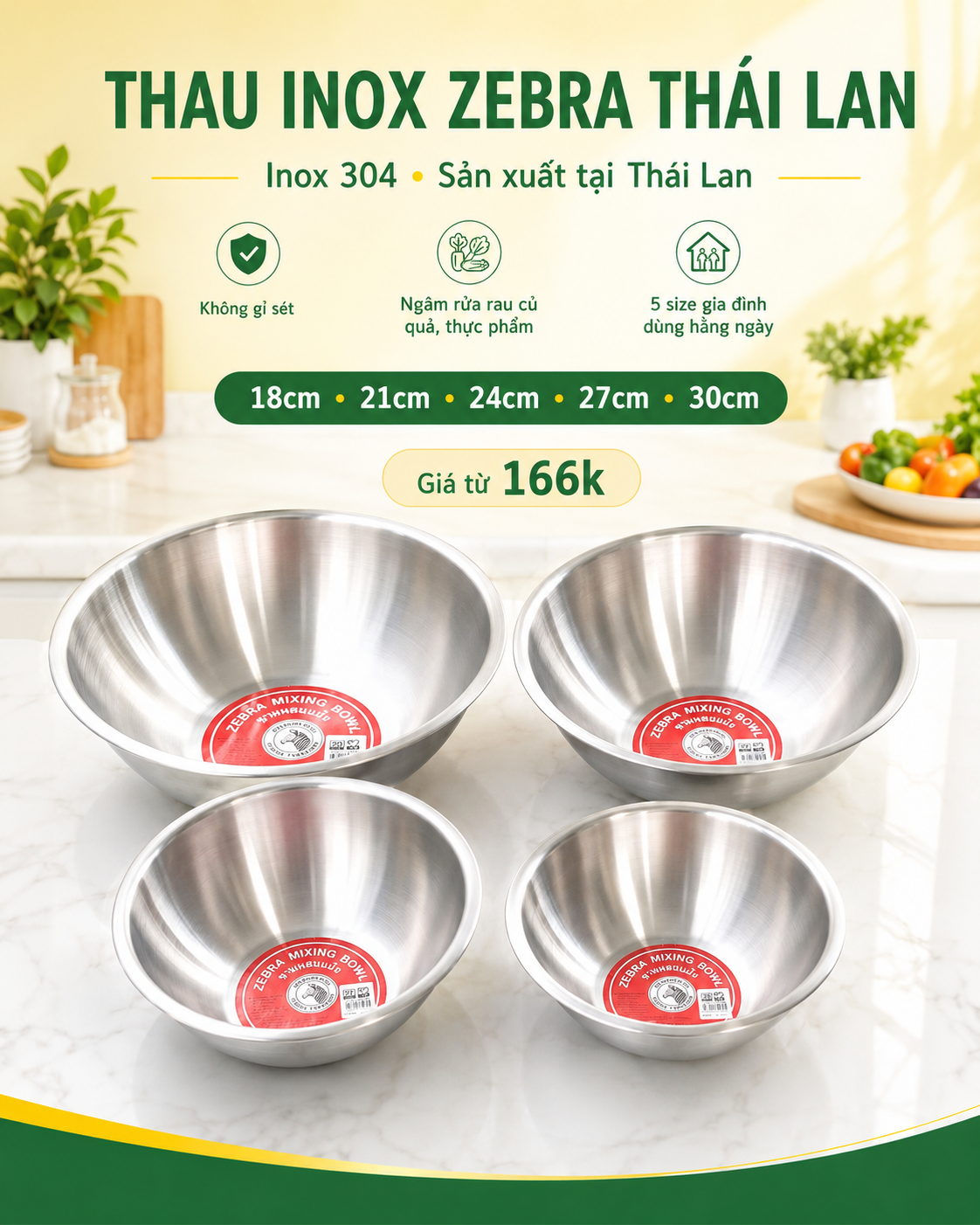 THAU INOX ZEBRA THÁI LAN