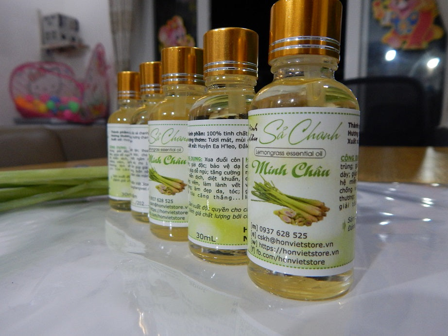 Tinh dầu sả chanh Minh Châu 30ml - tdnk - ltx