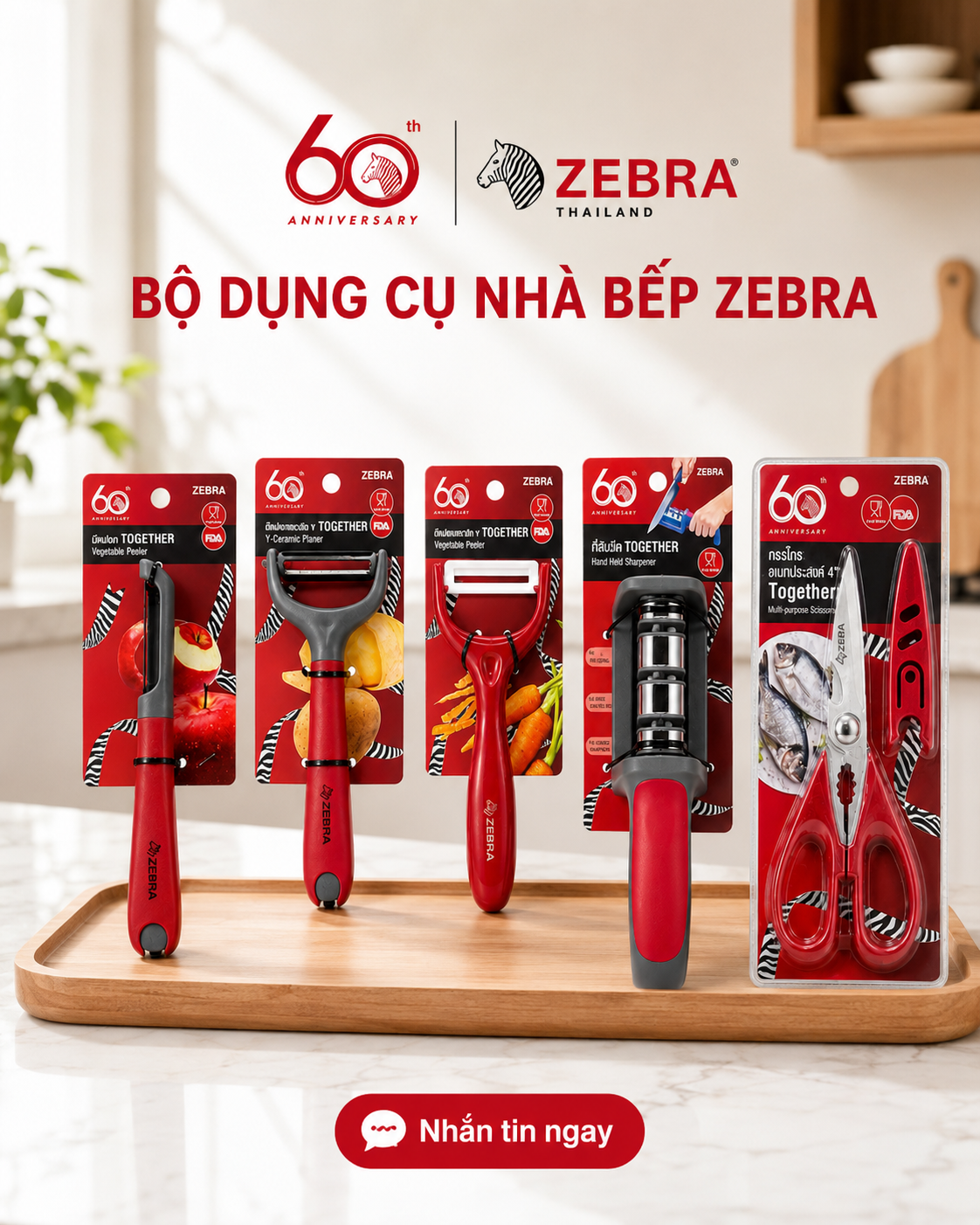 MÀI DAO CẦM TAY ZEBRA THÁI LAN