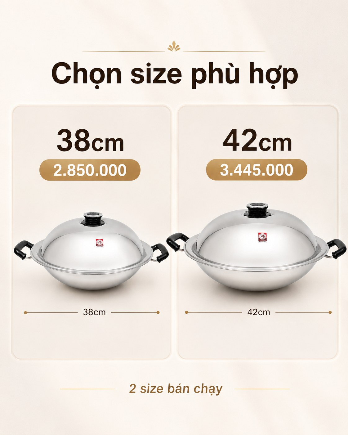 CHẢO HẤP 2 QUAI ZEBRA THÁI LAN - 5 LỚP NGUYÊN KHỐI