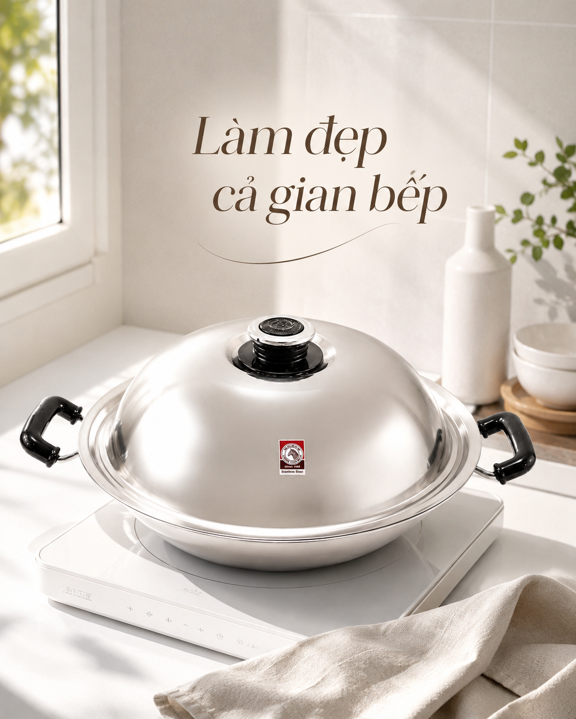 CHẢO HẤP 2 QUAI ZEBRA THÁI LAN - 5 LỚP NGUYÊN KHỐI