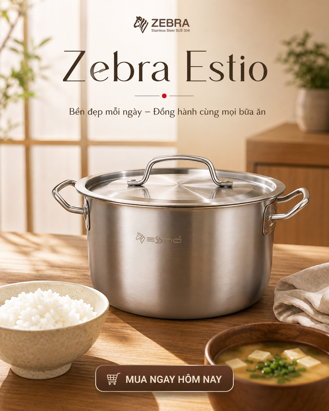 BỘ NỒI ZEBRA ESTIO CAO CẤP - ZEBRA THÁI LAN