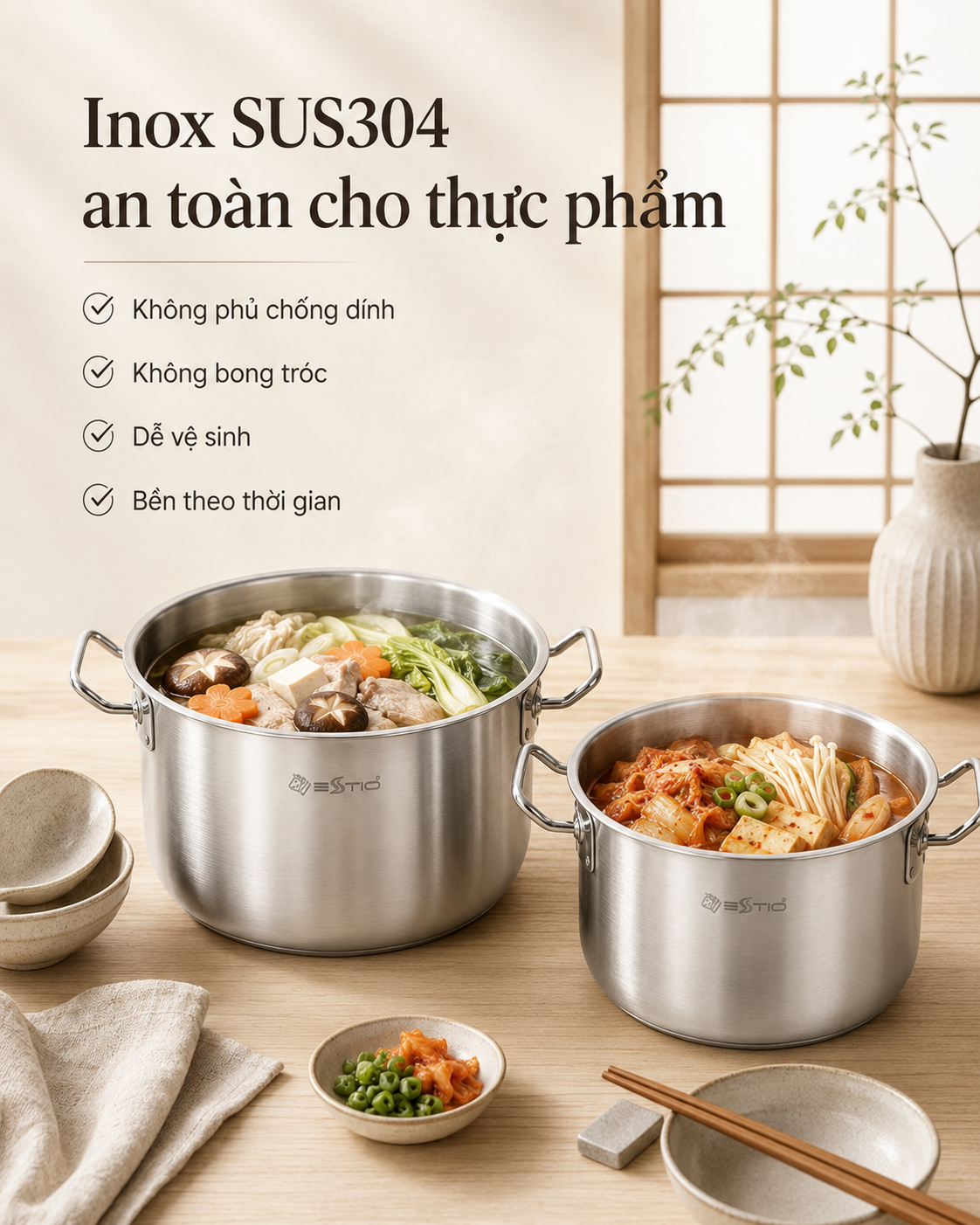 BỘ NỒI ZEBRA ESTIO CAO CẤP - ZEBRA THÁI LAN