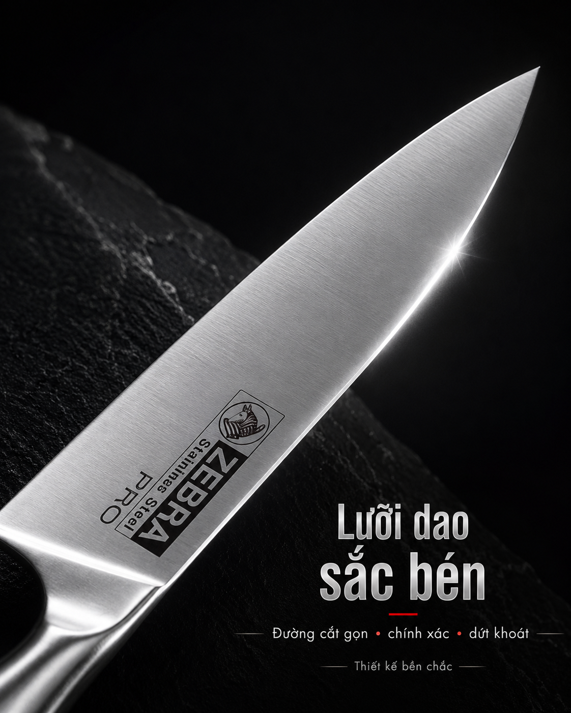 Bộ dao nhà bếp bất bại - Pro II  - Zebra Thái Lan - ltx