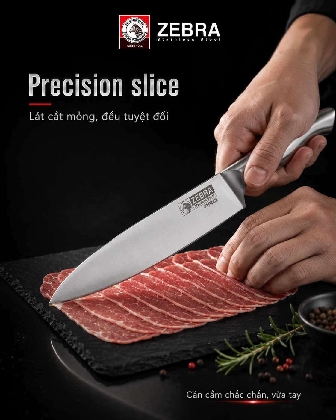 Bộ dao nhà bếp bất bại - Pro II  - Zebra Thái Lan - ltx