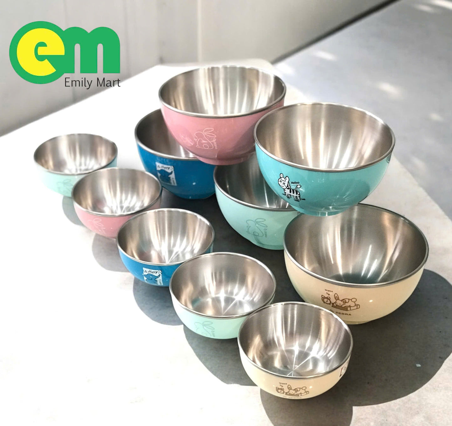 Chén inox và tô nhỡ cách nhiệt 02 lớp Zebra - ltx