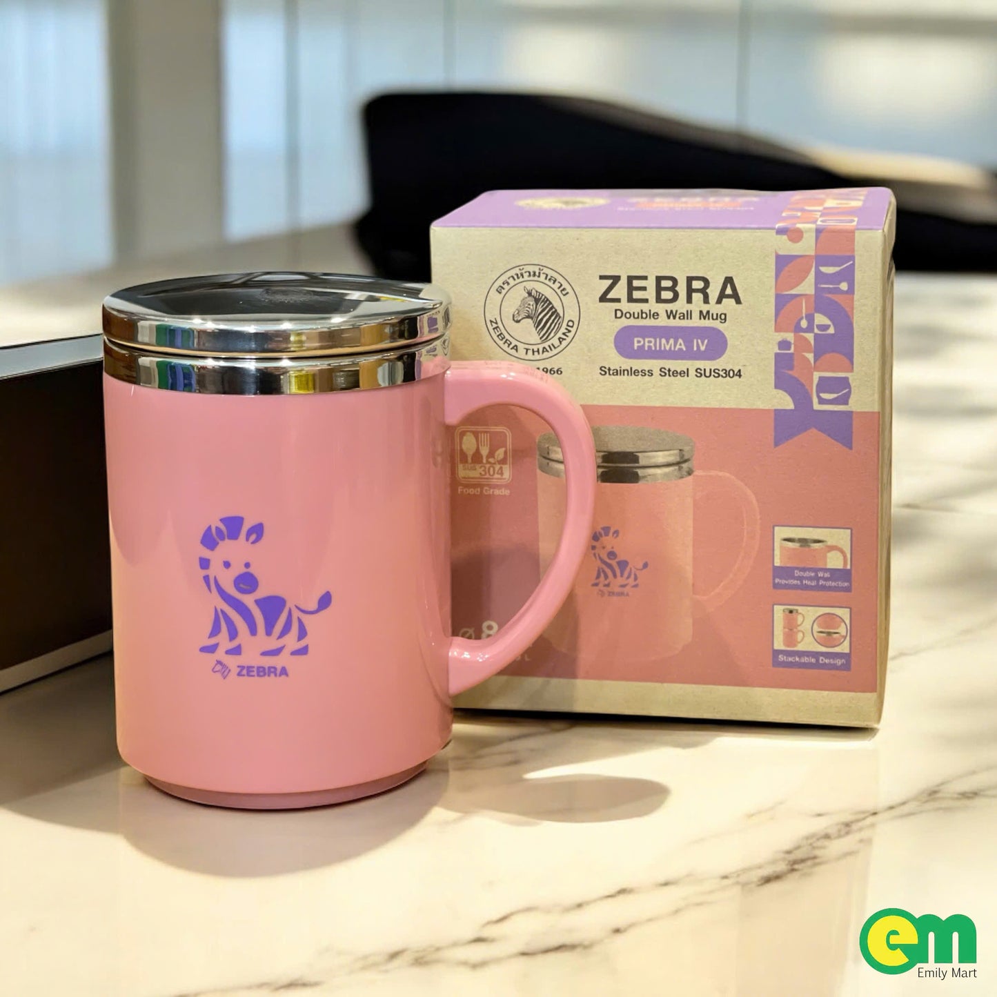 a. CA NƯỚC 2 LỚP ZEBRA THÁI LAN 350ML