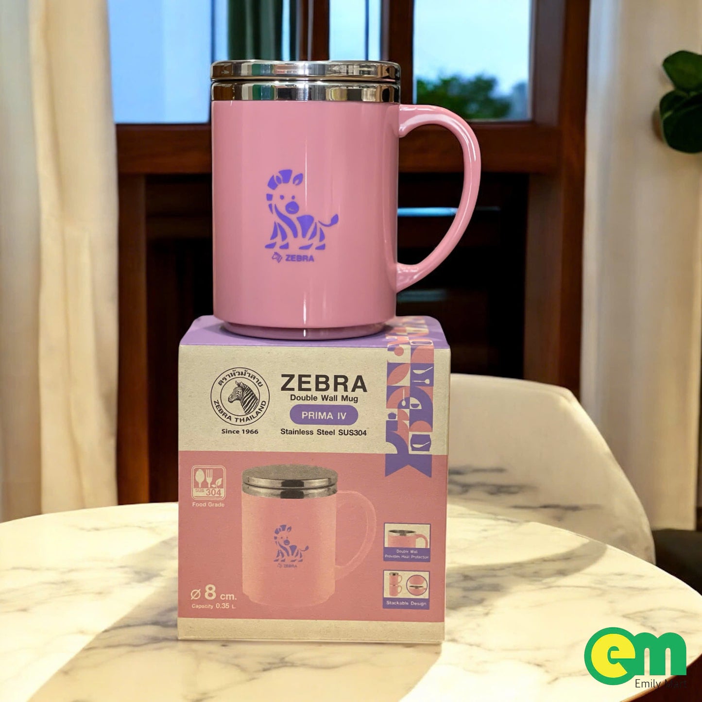 a. CA NƯỚC 2 LỚP ZEBRA THÁI LAN 350ML