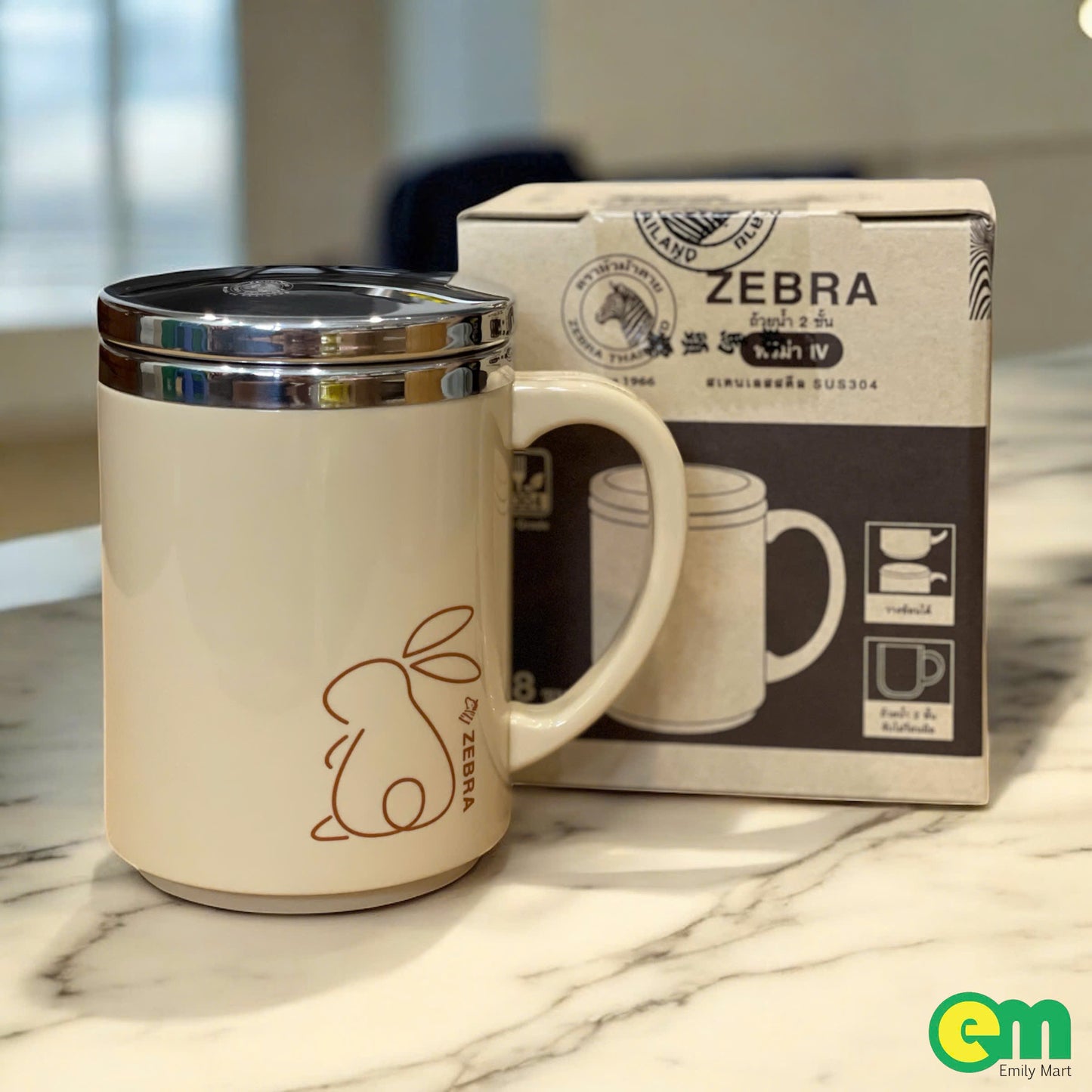 a. CA NƯỚC 2 LỚP ZEBRA THÁI LAN 350ML