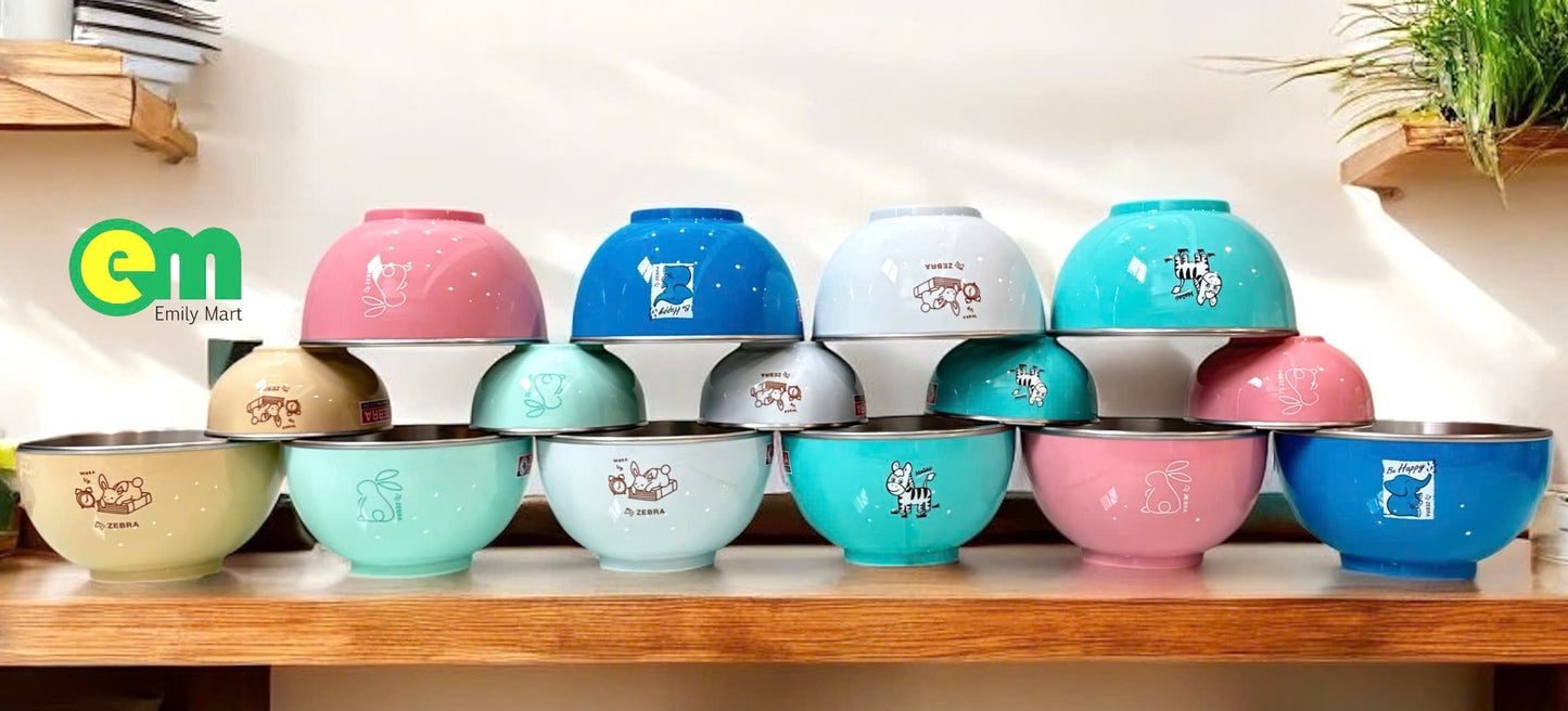 Chén inox và tô nhỡ cách nhiệt 02 lớp Zebra - ltx