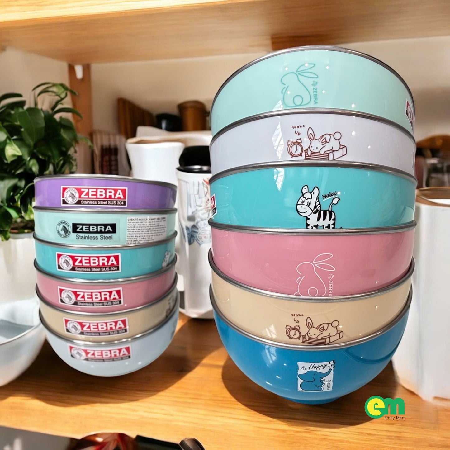 Chén inox và tô nhỡ cách nhiệt 02 lớp Zebra - ltx