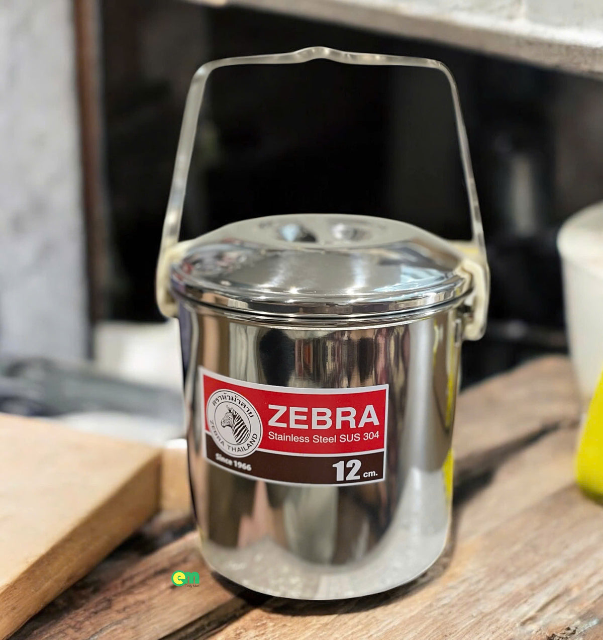 Camen inox đựng bún phở 1 ngăn (có ngăn phụ bên trong) - Zebra Thái Lan