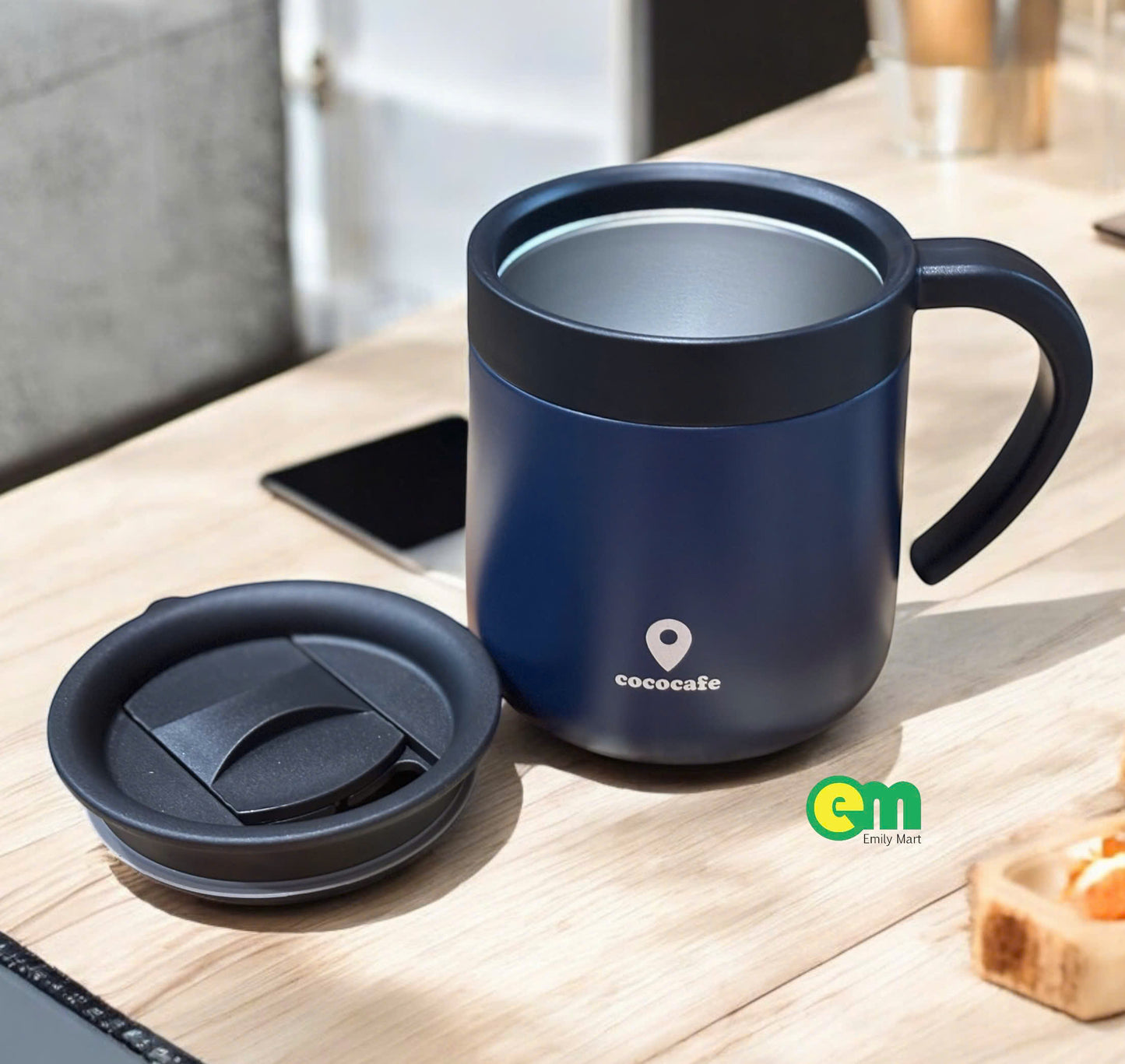 CỐC GIỮ NHIỆT CÓ NẮP TRƯỢT COCO CAFÉ KAKUSEE