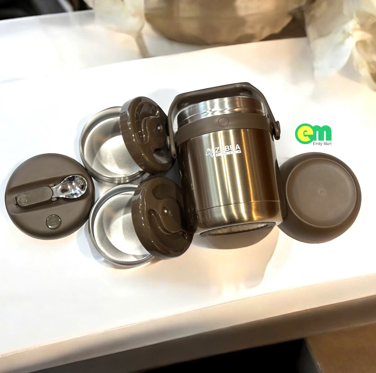 HỘP CƠM GIỮ NHIỆT 1.2L 2 NGĂN ZEBRA THÁI LAN