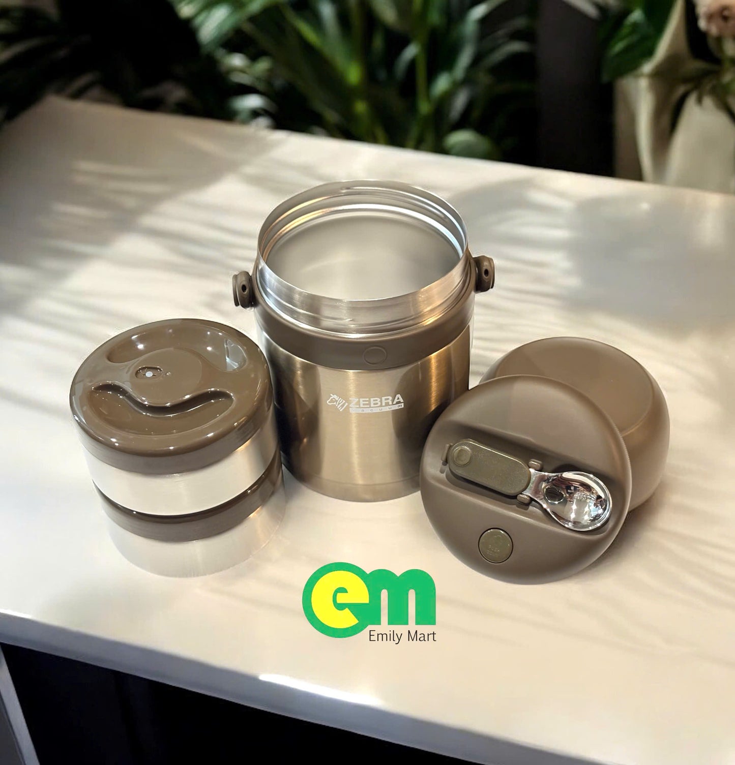 HỘP CƠM GIỮ NHIỆT 1.2L 2 NGĂN ZEBRA THÁI LAN