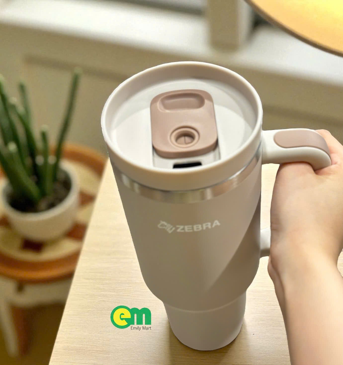 Ly giữ nhiệt Zebra Jumbo 1.2L kèm ống hút