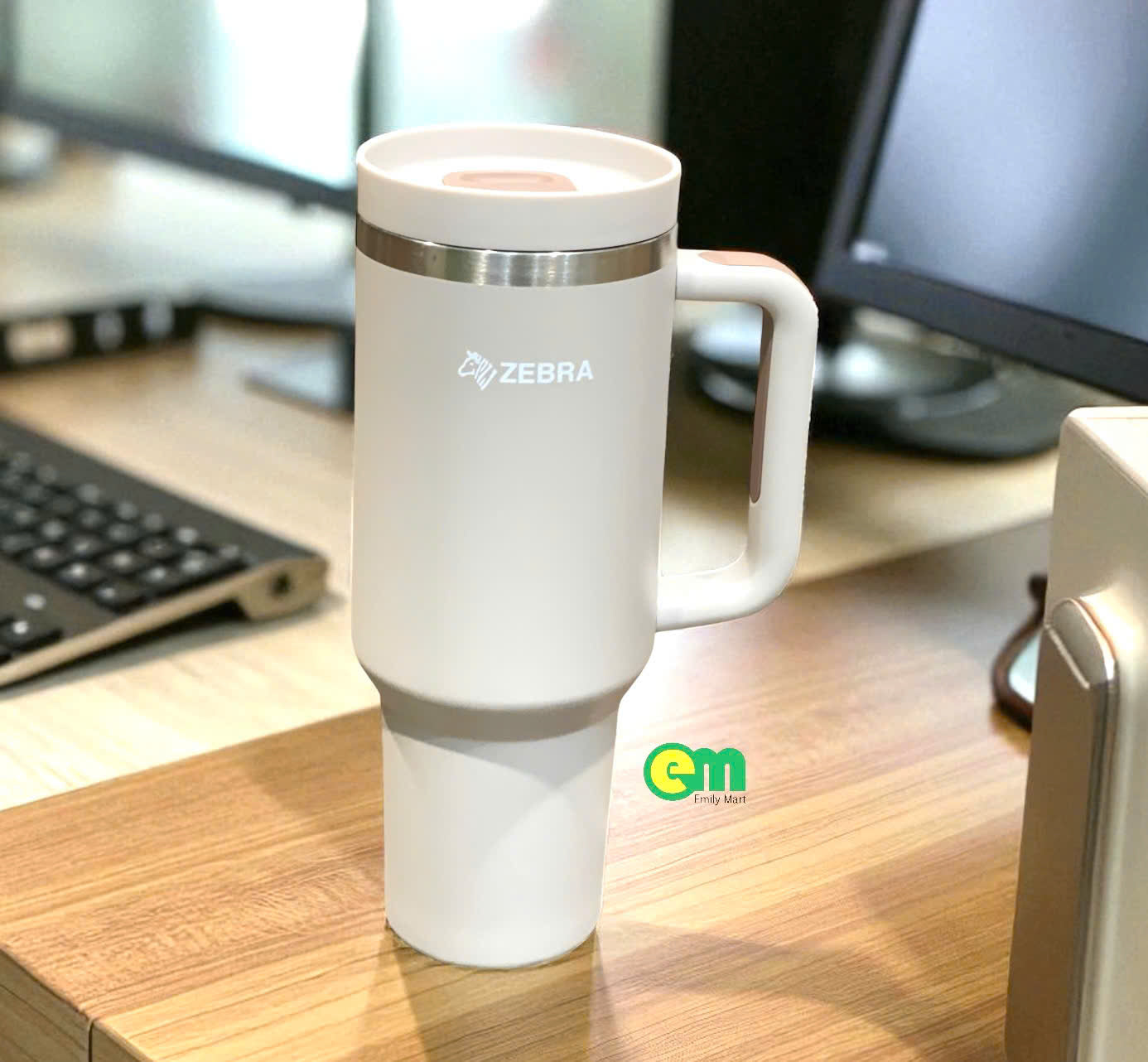 Ly giữ nhiệt Zebra Jumbo 1.2L kèm ống hút