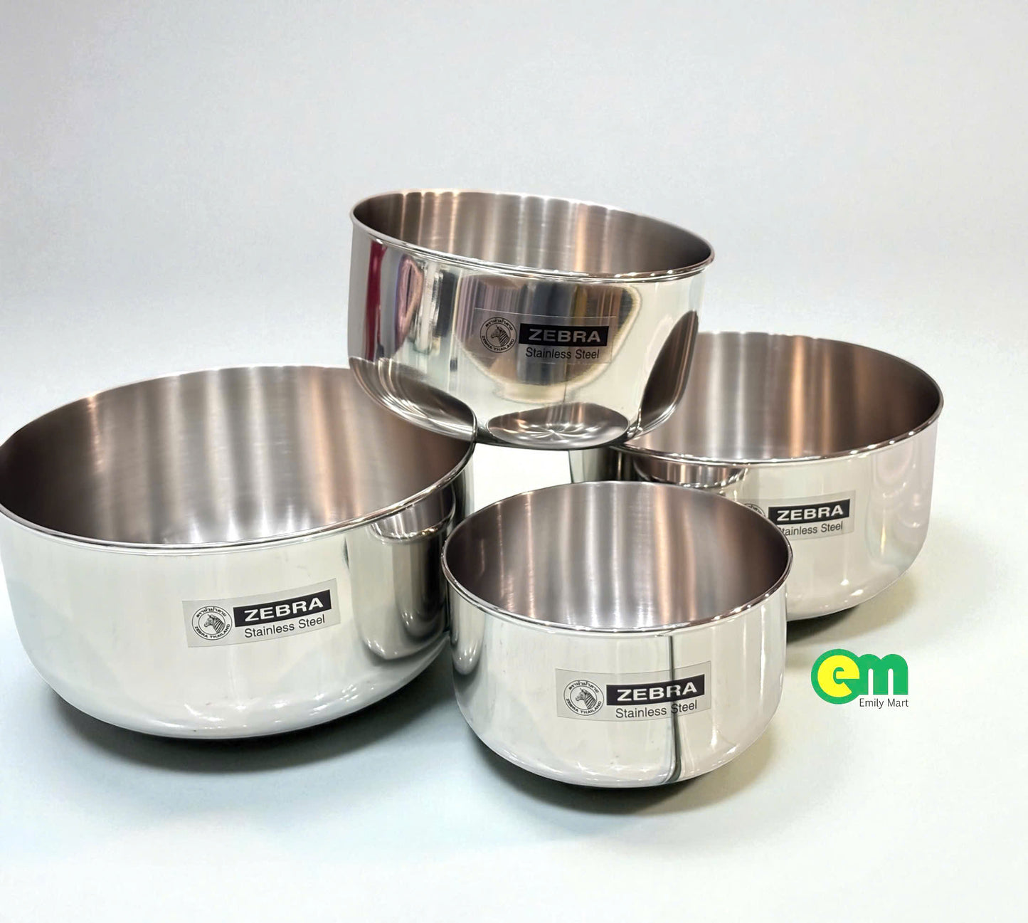 a.Bộ thố inox Zebra - Bộ 4 thố 12,14,16, 18 cm