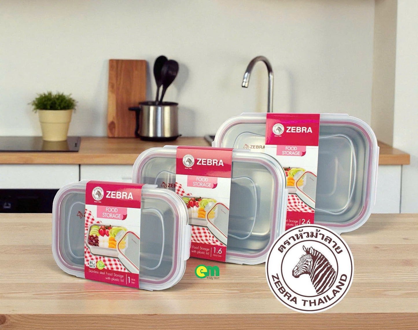 HỘP KÍN HƠI INOX CHỮ NHẬT ZEBRA THÁI LAN